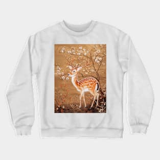 Pearled Antlers: A Deer's Serenity Crewneck Sweatshirt